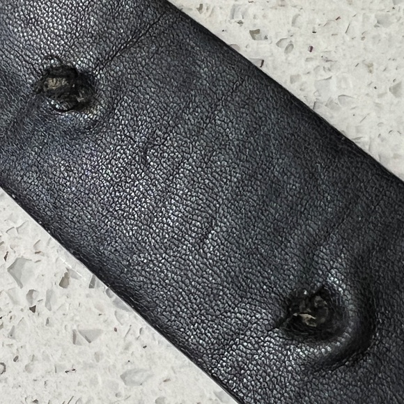 Winged Heart Buckle on Dark Brown Leather Belt 1 1/2" Wide - Picture 6 of 10